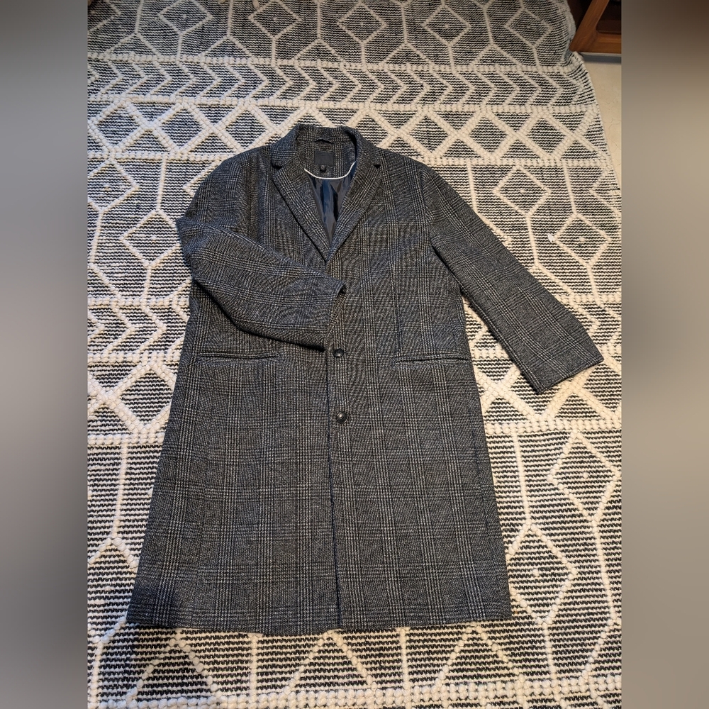 ASOS Black and Gray Wool Coat